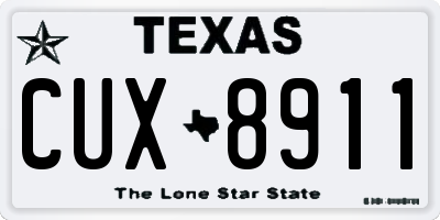 TX license plate CUX8911
