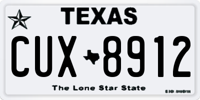 TX license plate CUX8912