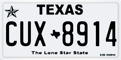 TX license plate CUX8914