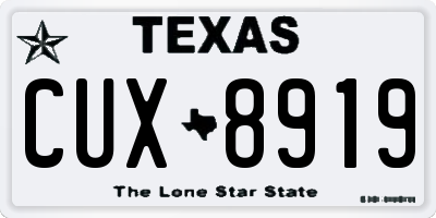 TX license plate CUX8919