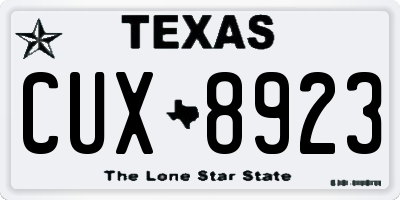 TX license plate CUX8923