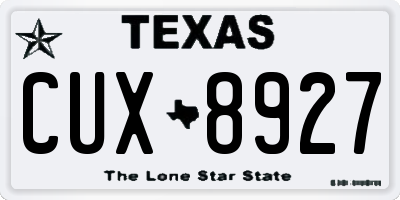 TX license plate CUX8927