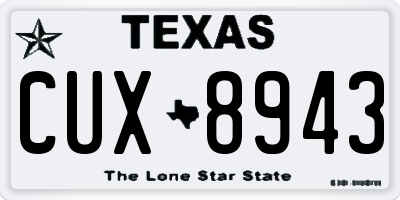 TX license plate CUX8943
