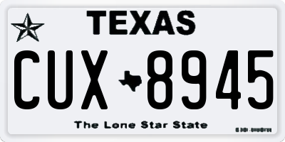 TX license plate CUX8945