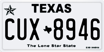 TX license plate CUX8946