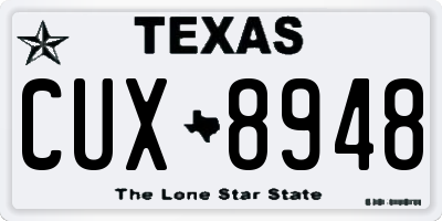 TX license plate CUX8948