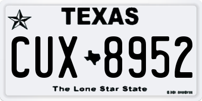 TX license plate CUX8952