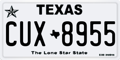 TX license plate CUX8955