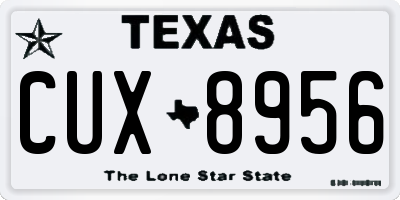 TX license plate CUX8956