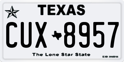 TX license plate CUX8957