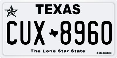TX license plate CUX8960