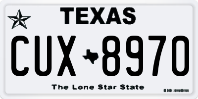 TX license plate CUX8970