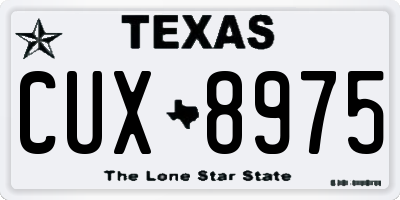 TX license plate CUX8975