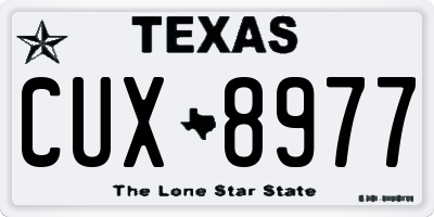 TX license plate CUX8977