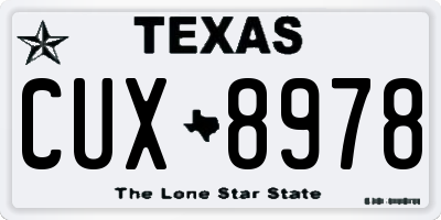 TX license plate CUX8978
