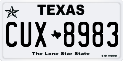 TX license plate CUX8983