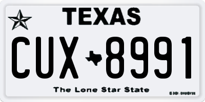 TX license plate CUX8991