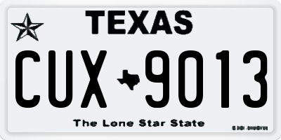 TX license plate CUX9013