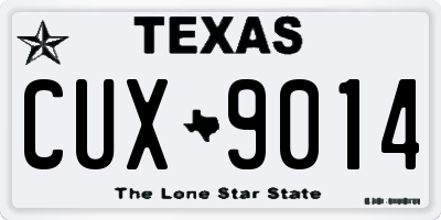 TX license plate CUX9014