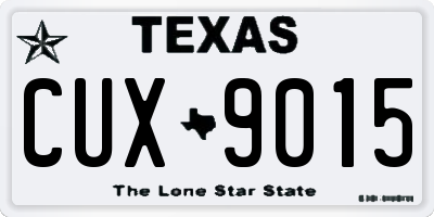 TX license plate CUX9015