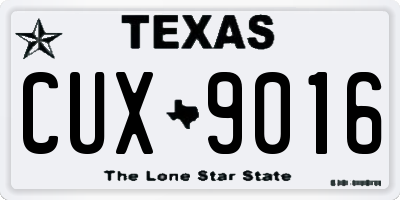 TX license plate CUX9016