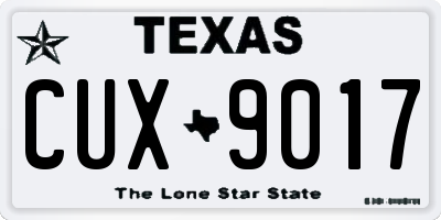 TX license plate CUX9017