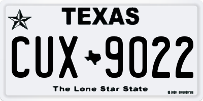 TX license plate CUX9022