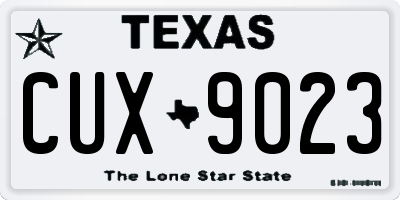 TX license plate CUX9023