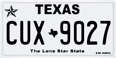 TX license plate CUX9027