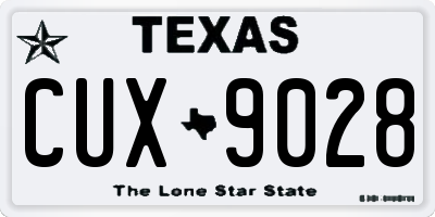 TX license plate CUX9028