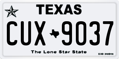 TX license plate CUX9037
