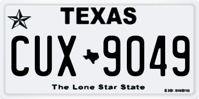 TX license plate CUX9049
