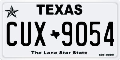 TX license plate CUX9054