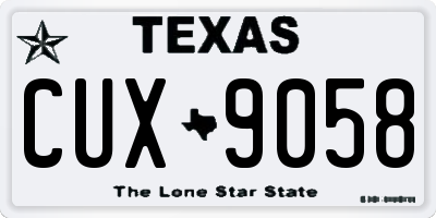 TX license plate CUX9058