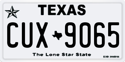 TX license plate CUX9065