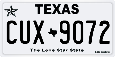 TX license plate CUX9072