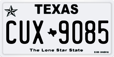 TX license plate CUX9085