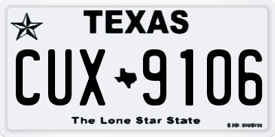 TX license plate CUX9106
