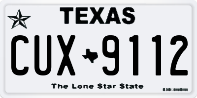 TX license plate CUX9112