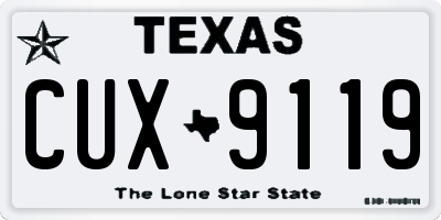 TX license plate CUX9119