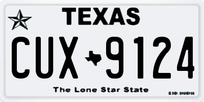TX license plate CUX9124