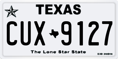 TX license plate CUX9127