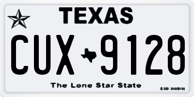 TX license plate CUX9128