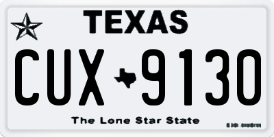TX license plate CUX9130