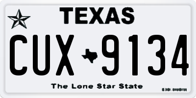 TX license plate CUX9134