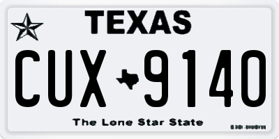 TX license plate CUX9140