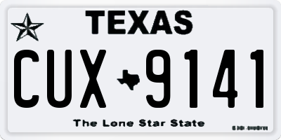 TX license plate CUX9141