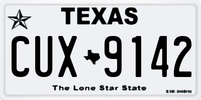 TX license plate CUX9142