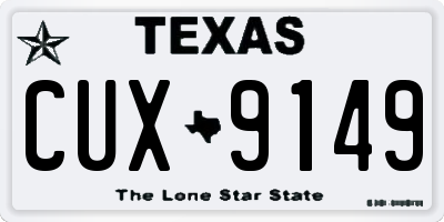TX license plate CUX9149