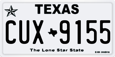TX license plate CUX9155